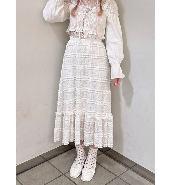 merry jenny「レースギャザースカート」|スカート|