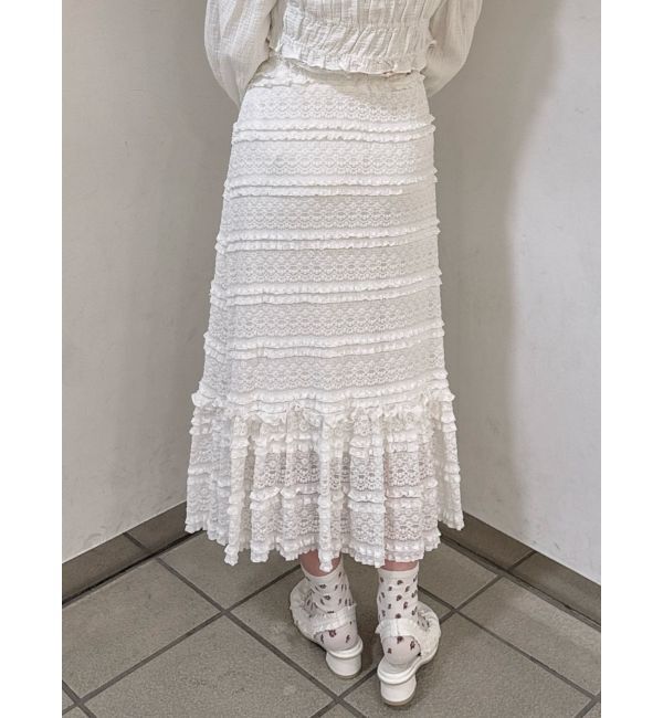 merry jenny「レースギャザースカート」|スカート|