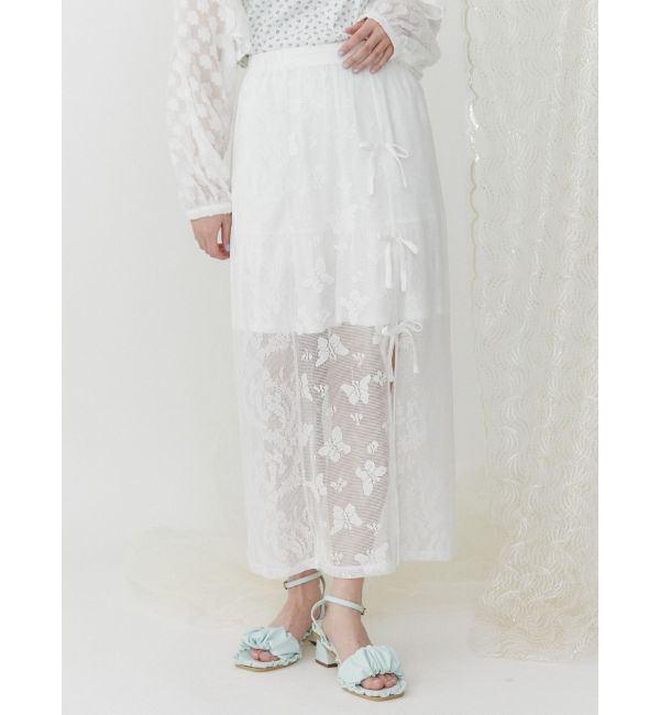 merry jenny「Butterflyレースレイヤードスカート」|スカート|