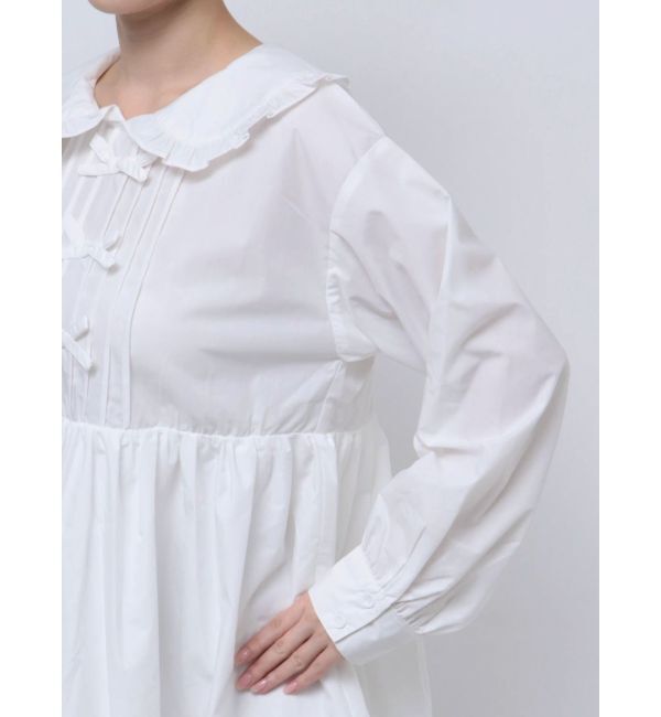 merry jenny「ピンタックリボンミニワンピース」|ワンピース|