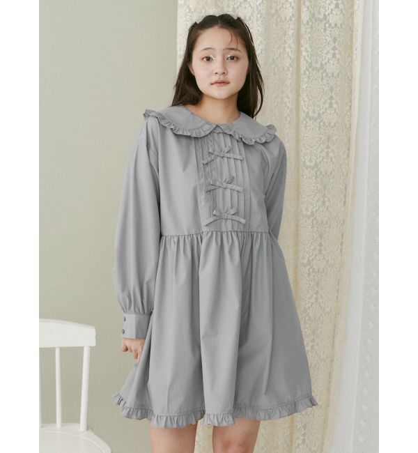 merry jenny「ピンタックリボンミニワンピース」|ワンピース|