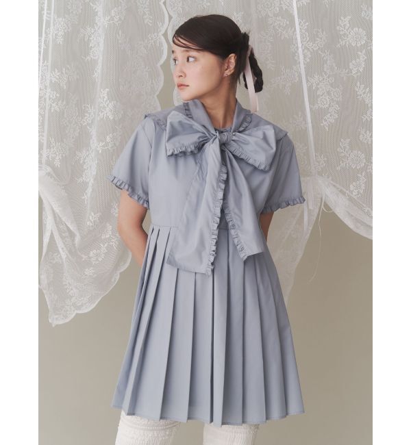 merry jenny「BIGリボンフリルカラーミニワンピース」|ワンピース|