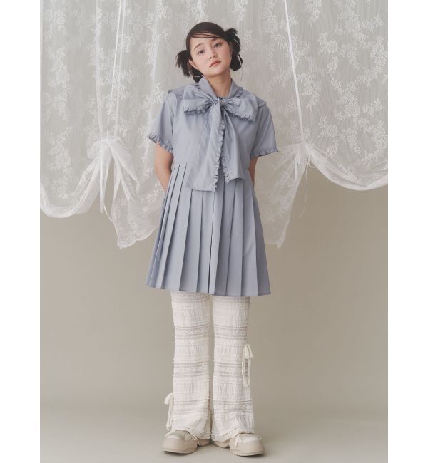 merry jenny「BIGリボンフリルカラーミニワンピース」|ワンピース|