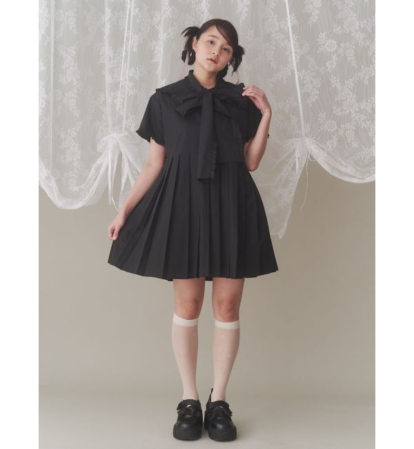 merry jenny「BIGリボンフリルカラーミニワンピース」|ワンピース|