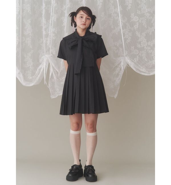 merry jenny「BIGリボンフリルカラーミニワンピース」|ワンピース|