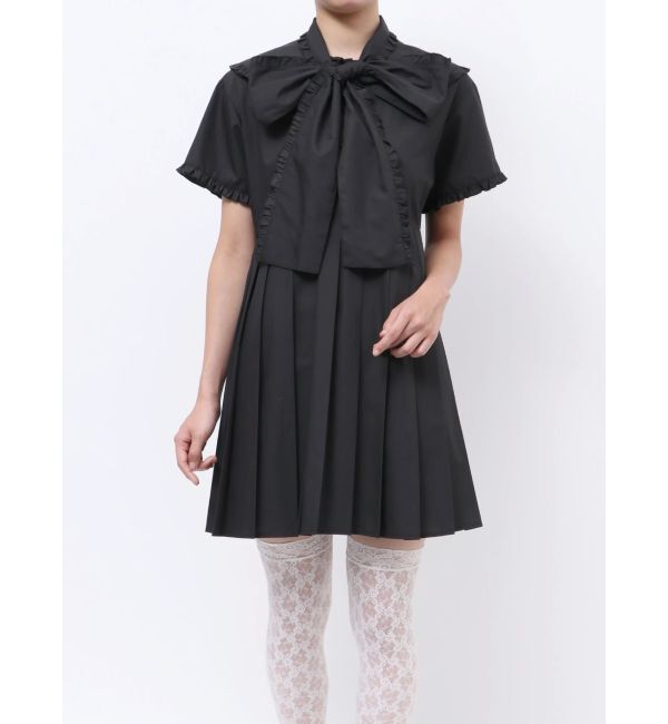 merry jenny「BIGリボンフリルカラーミニワンピース」|ワンピース|