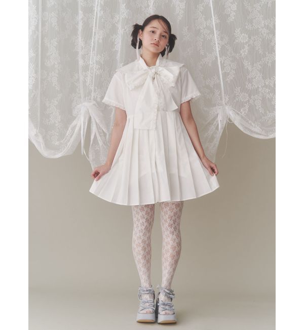 merry jenny「BIGリボンフリルカラーミニワンピース」|ワンピース|