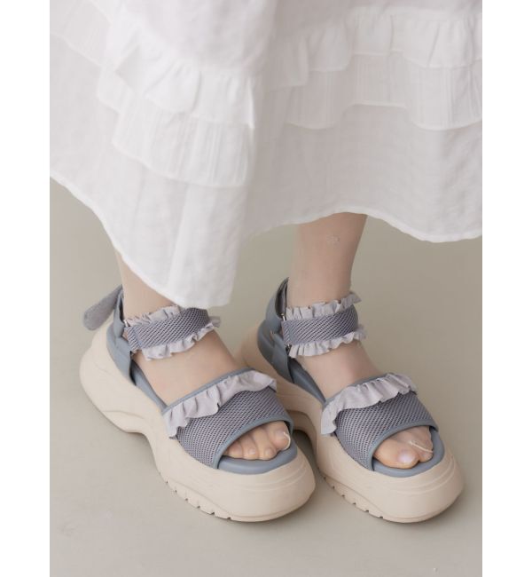 merry jenny「フリルメッシュスニーカーサンダル」|サンダル|