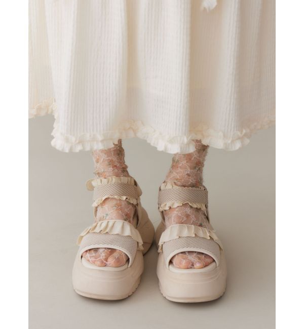 merry jenny「フリルメッシュスニーカーサンダル」|サンダル|