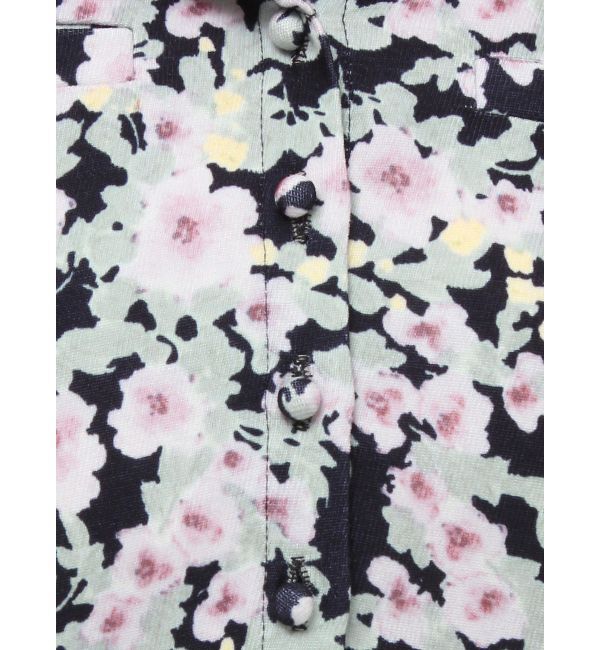 merry jenny「floralセーラーギャザーパフワンピース」|ワンピース|