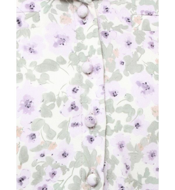 merry jenny「floralセーラーギャザーパフワンピース」|ワンピース|