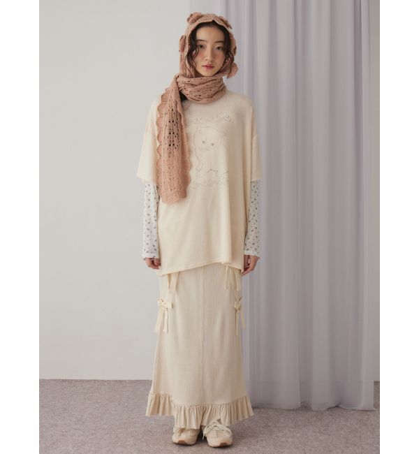 merry jenny「ribbon ribbonリブロングスカート」|スカート|