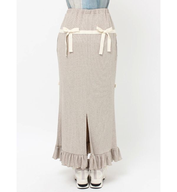 merry jenny「ribbon ribbonリブロングスカート」|スカート|