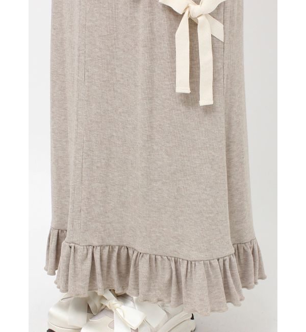 merry jenny「ribbon ribbonリブロングスカート」|スカート|