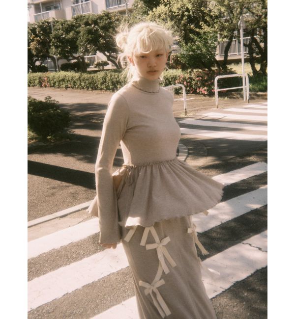 merry jenny「ribbon ribbonリブロングスカート」|スカート|