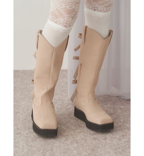 merry jenny「sweet ribbonウェスタンブーツ」|ロングブーツ|