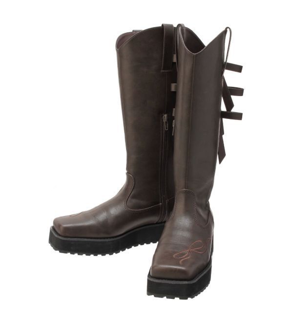 merry jenny「sweet ribbonウェスタンブーツ」|ロングブーツ|