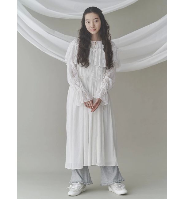 merry jenny「レースカットフリルリブパンツ」|その他|