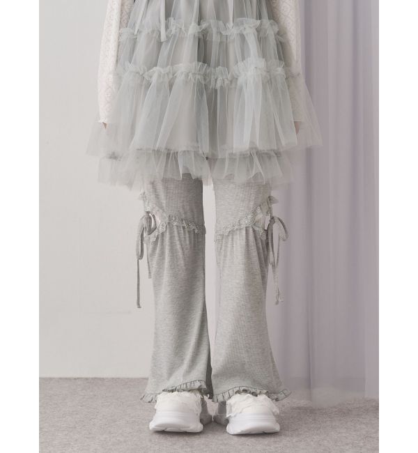 merry jenny「レースカットフリルリブパンツ」|その他|