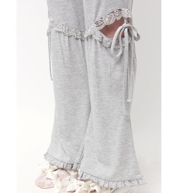 merry jenny「レースカットフリルリブパンツ」|その他|