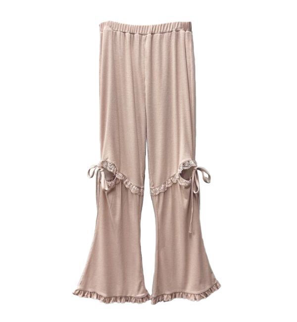 merry jenny「レースカットフリルリブパンツ」|その他|