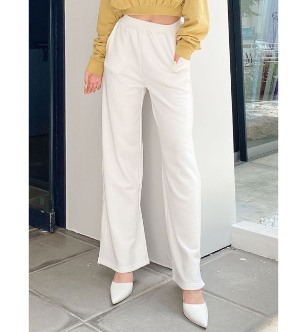 GYDA「【セットアップ着用可】HEM ZIP スウェット ワイドパンツ」|その他|オフホワイト