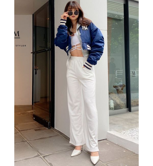 GYDA「【セットアップ着用可】HEM ZIP スウェット ワイドパンツ」|その他|