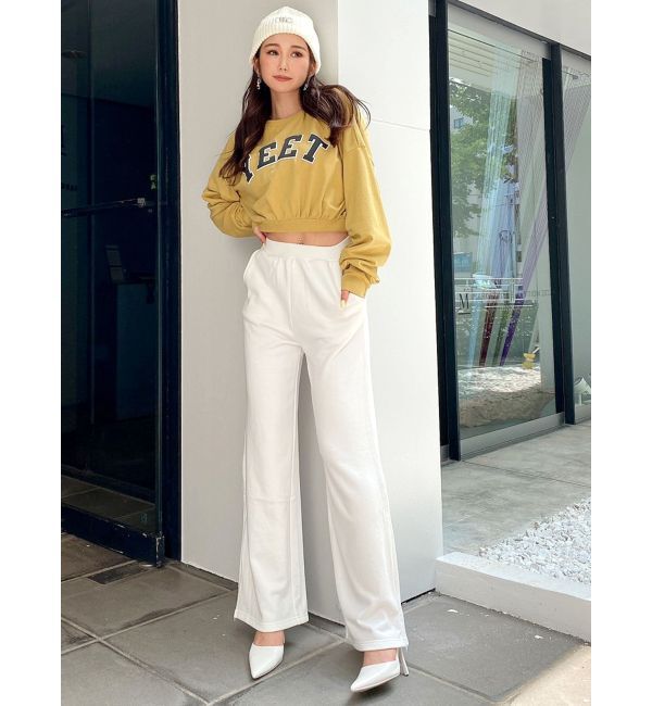 GYDA「【セットアップ着用可】HEM ZIP スウェット ワイドパンツ」|その他|