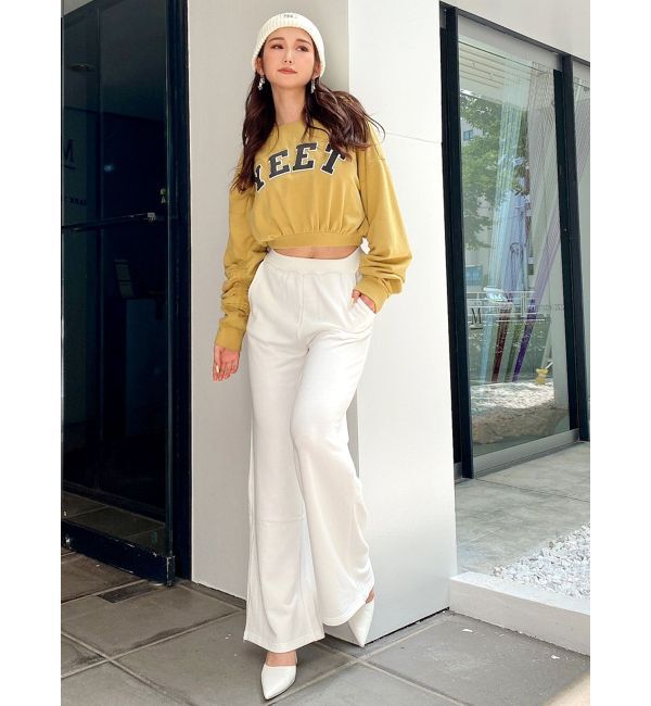 GYDA「【セットアップ着用可】HEM ZIP スウェット ワイドパンツ」|その他|