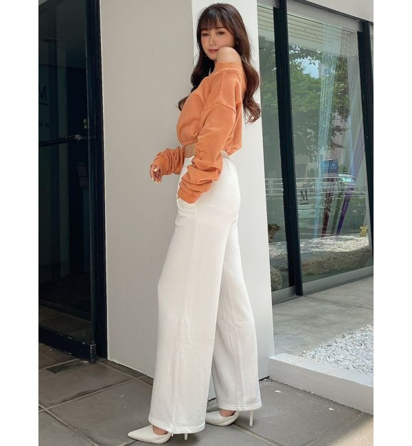 GYDA「【セットアップ着用可】HEM ZIP スウェット ワイドパンツ」|その他|