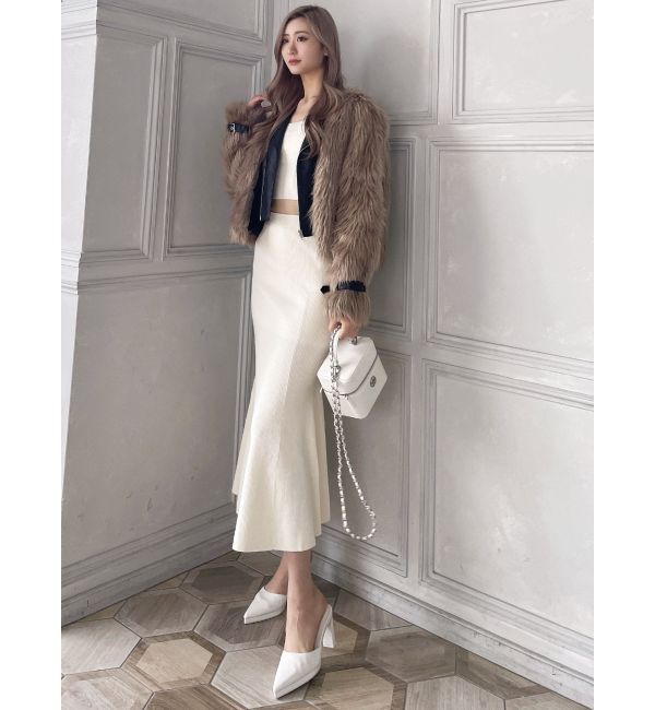 GYDA「リブニット マーメイド スカート」|スカート|