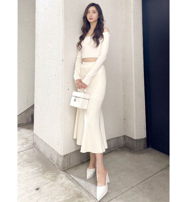 GYDA「リブニット マーメイド スカート」|スカート|