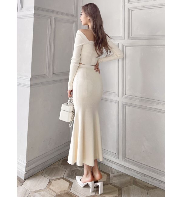 GYDA「リブニット マーメイド スカート」|スカート|