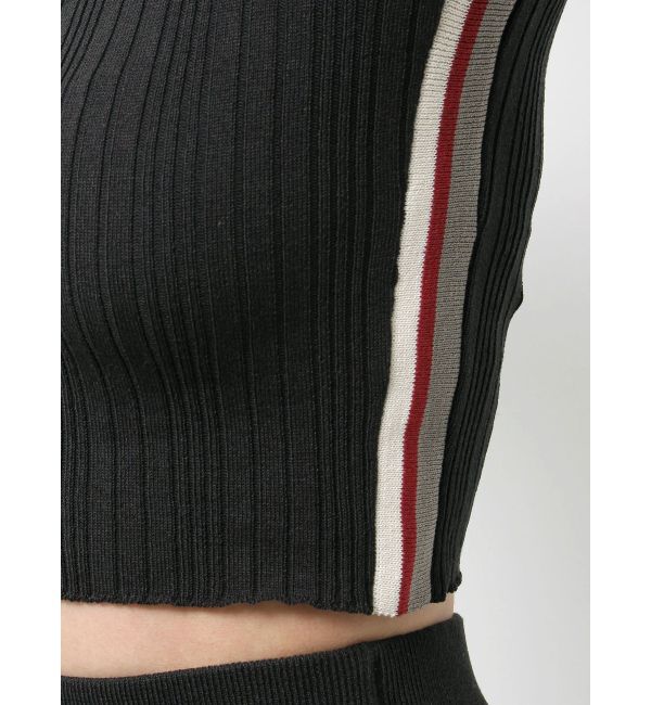 GYDA「サイドラインハーフスリーブニットトップス」|ニット・セーター|