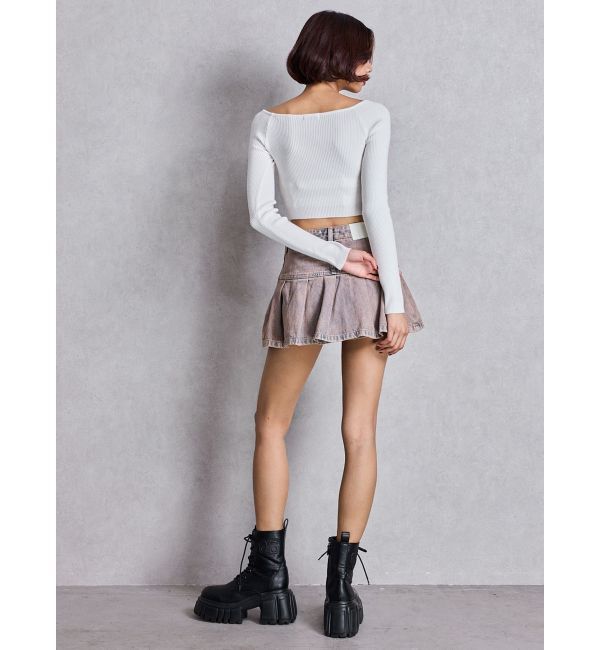 GYDA「FRONT OPENリブニットトップス」|ニット・セーター|