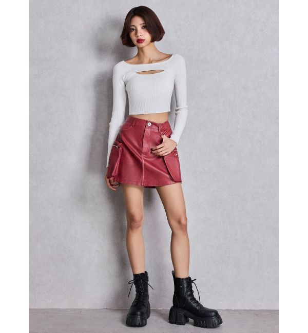 GYDA「FRONT OPENリブニットトップス」|ニット・セーター|