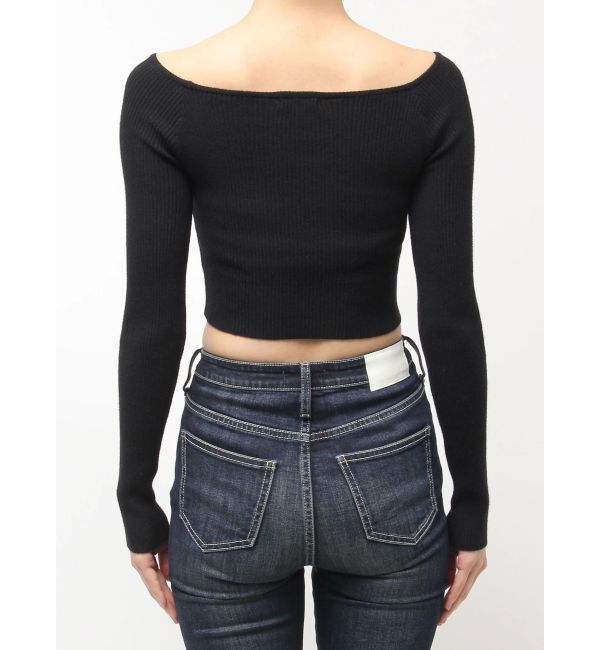 GYDA「FRONT OPENリブニットトップス」|ニット・セーター|