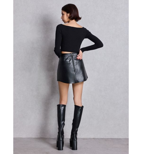 GYDA「FRONT OPENリブニットトップス」|ニット・セーター|