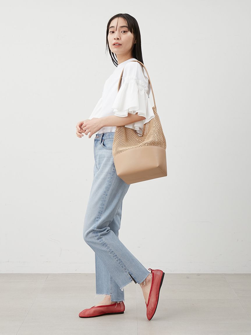 Mila Owen「裾段差テーパードデニムパンツ」|デニム|