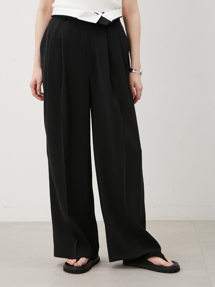 Mila Owen「【UV加工】ドライタッチペーパーバッグパンツ」|チノ|