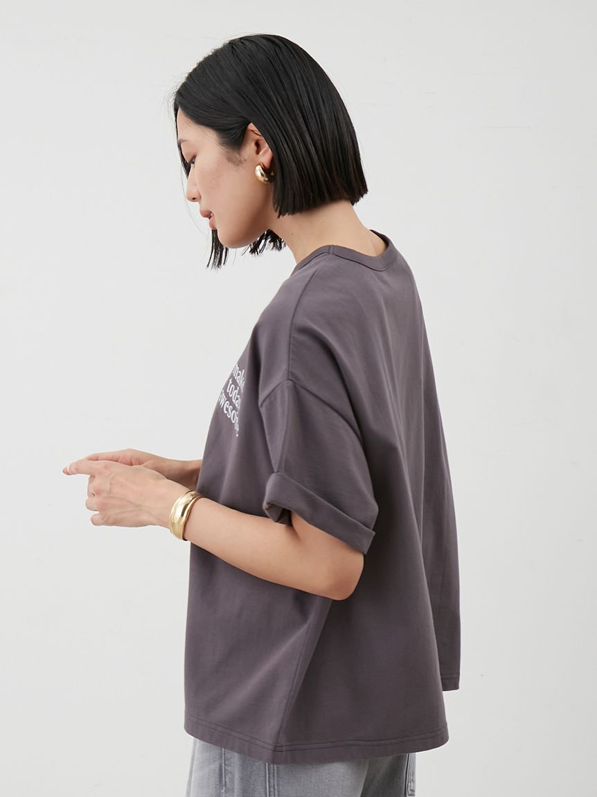 Mila Owen「短丈ワイドグラフィックTシャツ」|Tシャツ・カットソー|