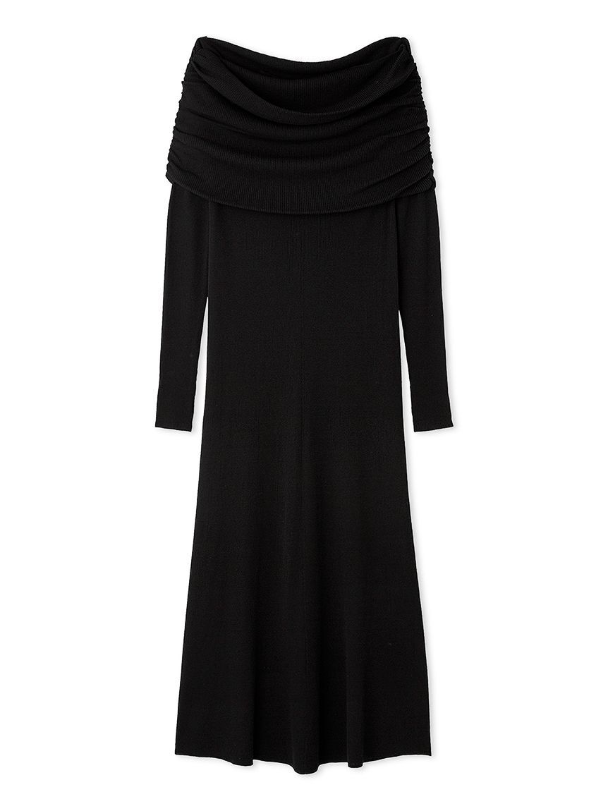 Mila Owen「【セットアイテム】2wayスヌードオフショルリブニットワンピース」|ワンピース|