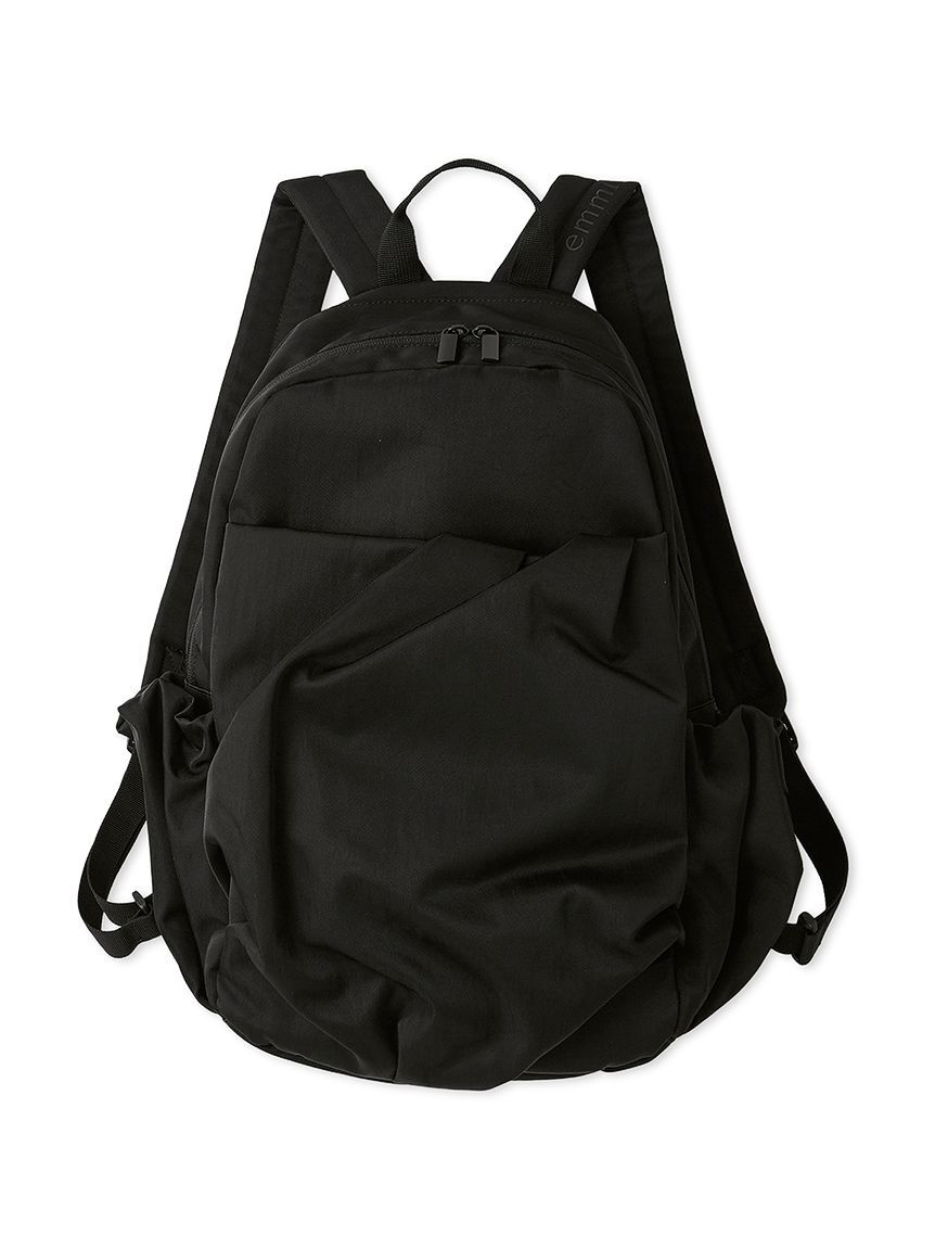 emmi atelier「ツイルギャザーボディーバックパック」|リュック|BLK