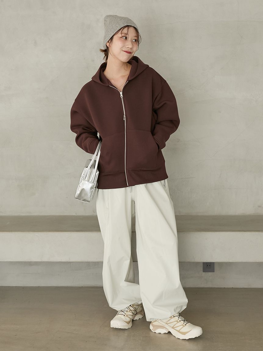 emmi atelier「ダンボールジップアップフーディー」|パーカー|