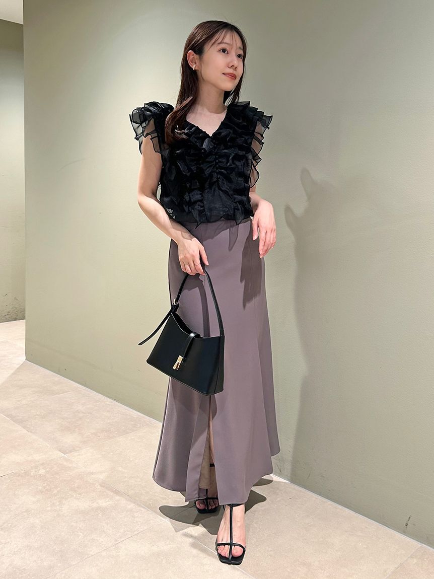 SNIDEL「ノースリフリルブラウス」|シャツ・ブラウス|