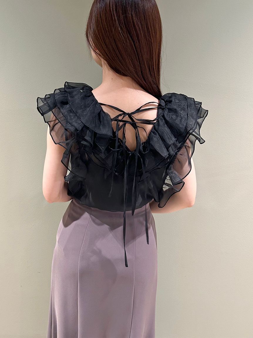 SNIDEL「ノースリフリルブラウス」|シャツ・ブラウス|