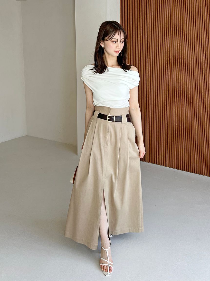 SNIDEL「ルーズネックカットプルオーバー」|Tシャツ・カットソー|