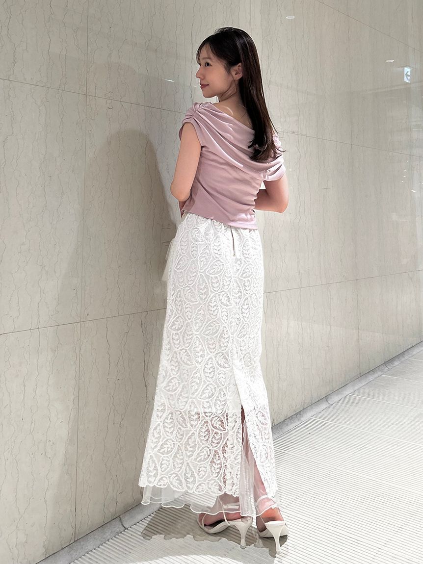 SNIDEL「ルーズネックカットプルオーバー」|Tシャツ・カットソー|