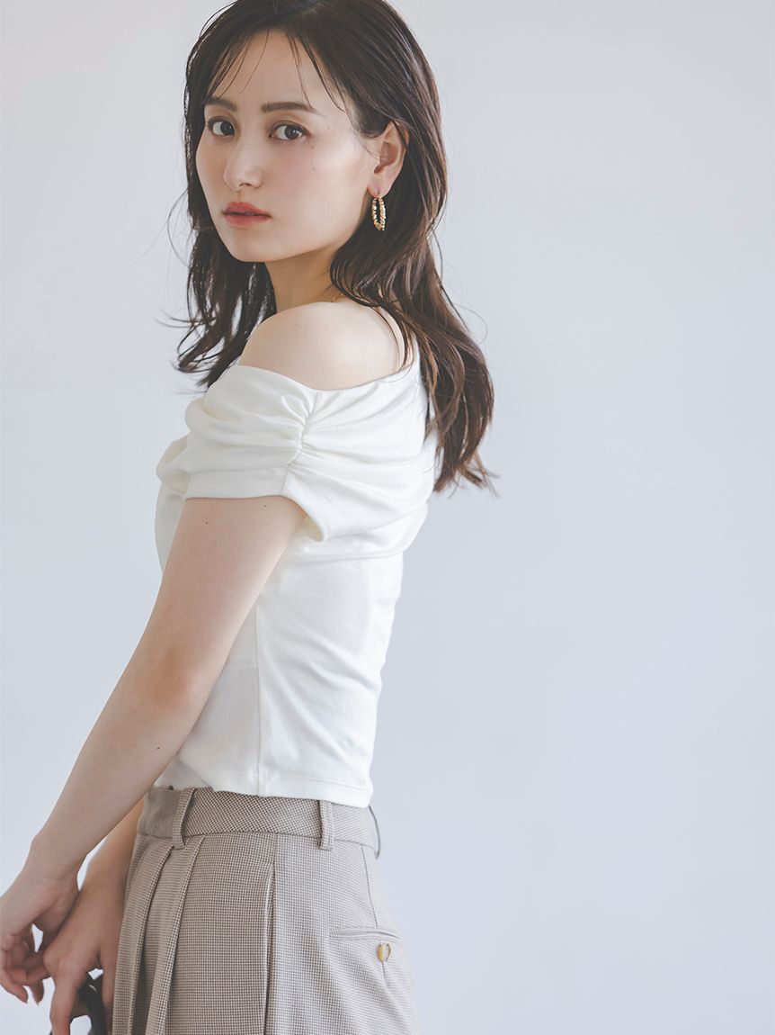 SNIDEL「ルーズネックカットプルオーバー」|Tシャツ・カットソー|