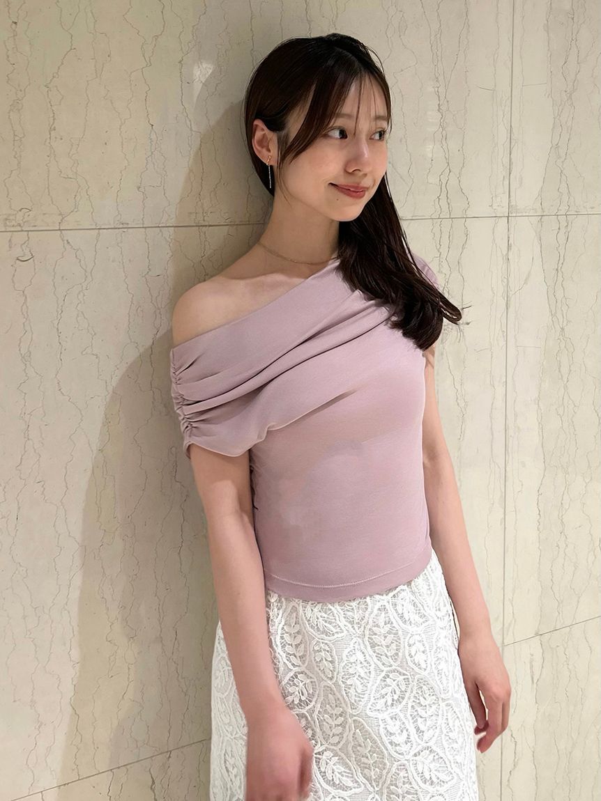 SNIDEL「ルーズネックカットプルオーバー」|Tシャツ・カットソー|